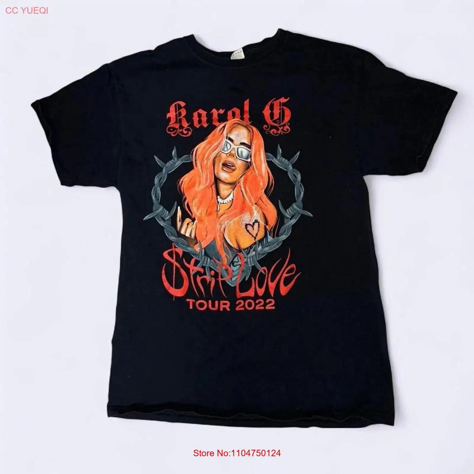 

Karol G Strip Love Tour 2022 T Shirt Black Size M Concert Merch vintage Washed Soft Stretched fashion Slightly Versatile Unisex S разноцветный