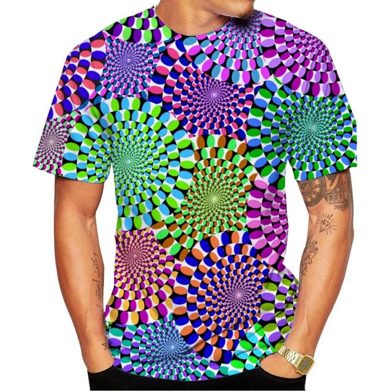 New Fashion Summer Men's 3D Printed Pattern Lion Design Top Men's Leisure Harajuku Plus Size