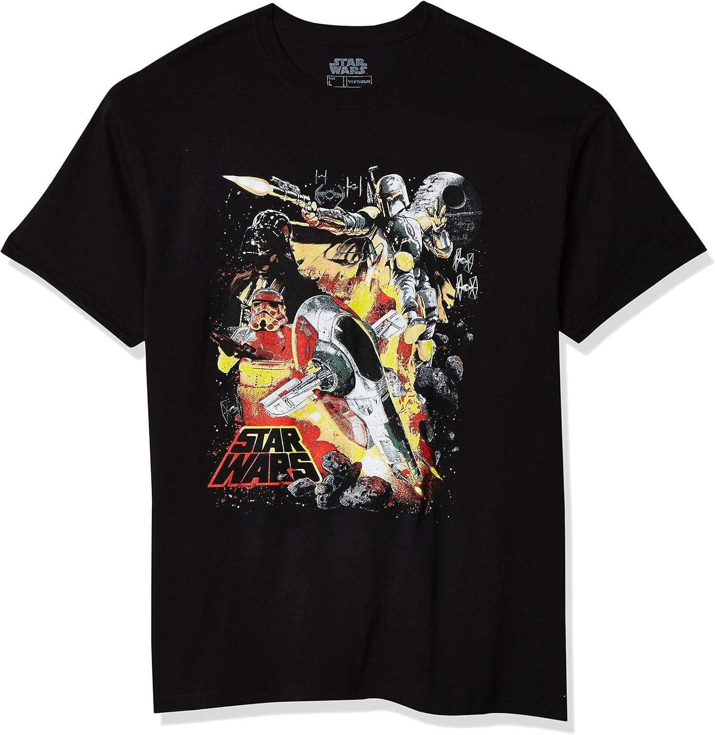 Мужская футболка STAR WARS с графическим принтом Force Hunter XXXXXL чёрный