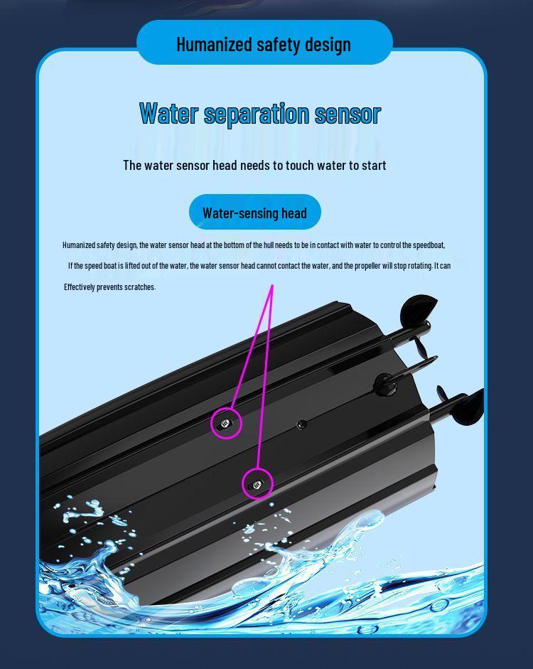High-Speed Waterproof Remote Control Boat: Rechargeable Toy Ship Model for Kids' Birthday Gift