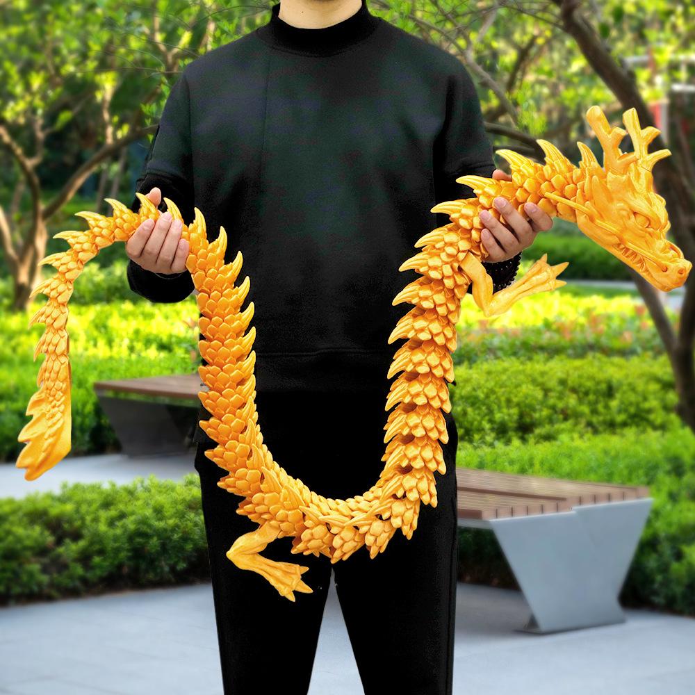 Articulated 3D Printed Chinese Dragon Children's Gift Ornament