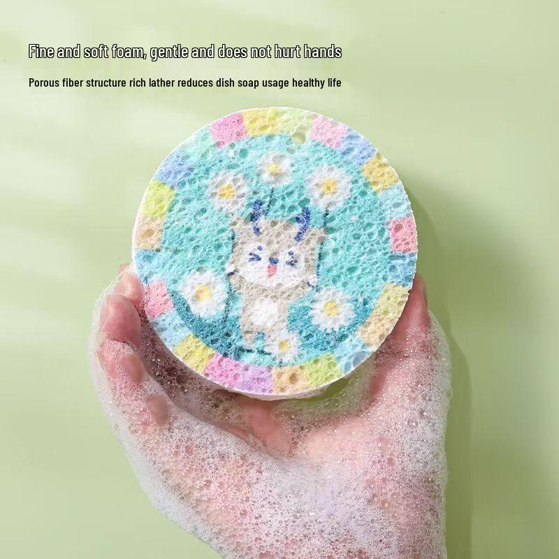 MINXI Little Lucky Deer Compressed Wood Pulp Dish Sponges (3-Pack)