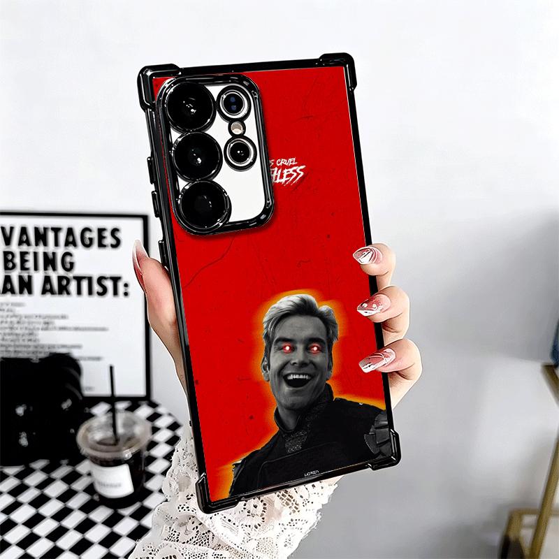 The Boys H-Homelander Plating Phone Case For Samsung Galaxy S24 S25 FE S26 Edge S23 Ultra S22 S21 Plus S20 Anti-Fall Airabag Cov