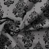 3Pcs Gray Background Black Damascus Pattern Duvet Cover (Includes 1 Duvet Cover & 2 Pillowcases) Black Flower Honeycomb Pattern