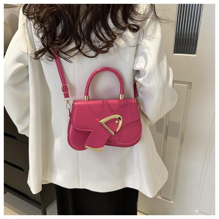 Trend Niche Design Versatile Small Square Bag Women's Bag 2025 Foreign Style Solid Color Simple Wind High Texture Oblique Span Handbag
