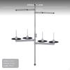 3Spool Industrial Sewing Machine Thread Stand, Metal MultiLine Holder Normal 2Thread