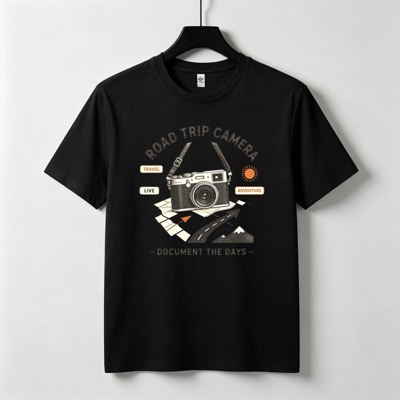 Film Camera Club Graphic Tshirt Unisex Retro Camera Film Roll Design Short Sleeve Vintage Photography Enthusiast Casual Tee Tops
