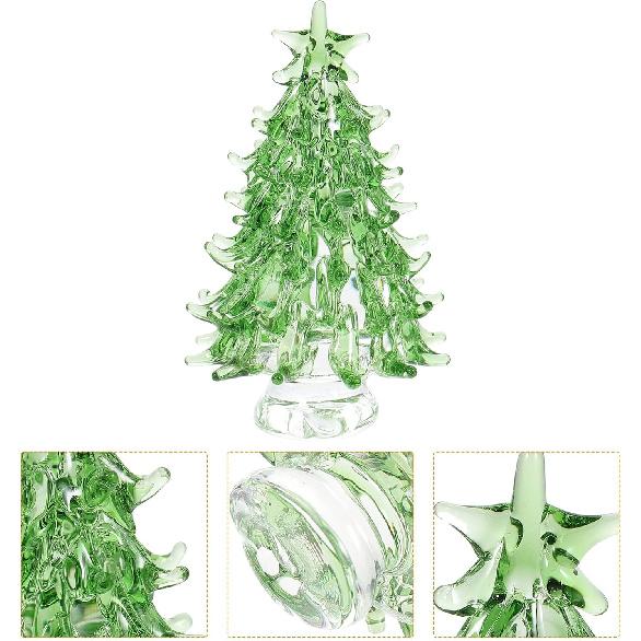 Mini Christmas Tree Figurine Crystal Decoration Tabletop Xmas Tree for Festive Home Decor Holiday Table Decoration and Party Supplies for Weddings