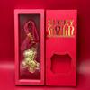 2026 Year of the Horse Pure Gold 999 Keychain Pendant - Golden Bag Charm New Year Gift