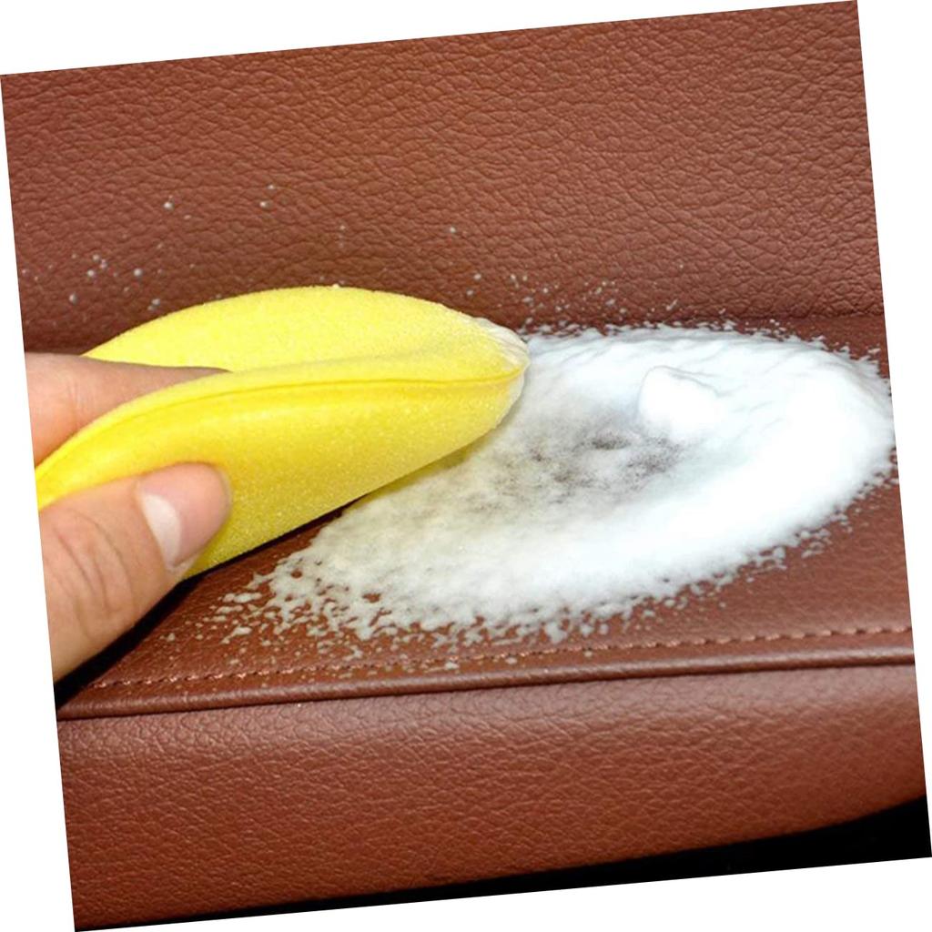 Healifty 24pcs Car Wash Sponge Yellow Sponge Pad Car Wash Tool Car Polishing Sponge