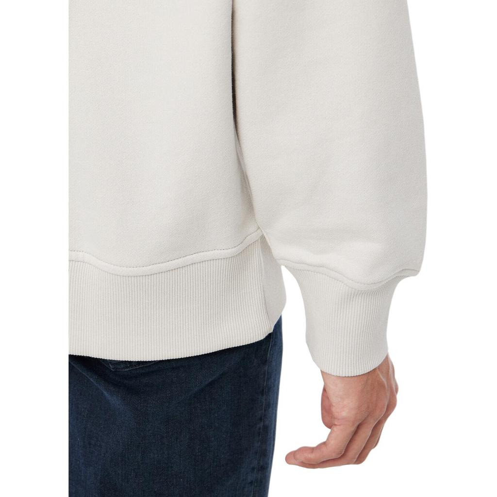 Calvin Klein Loose Casual Comfortable Solid Color Long Sleeve Sweatshirt Men tops Ivory J327037-PDH