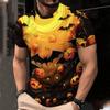 Summer Men's 3D Printed Crew Neck T-Shirt Halloween Dress Up