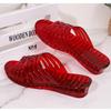 Women's Summer Hotel Bathroom Slippers Plastic Flat Sandals Indoor Bathing Room Slippers Crystal for Women