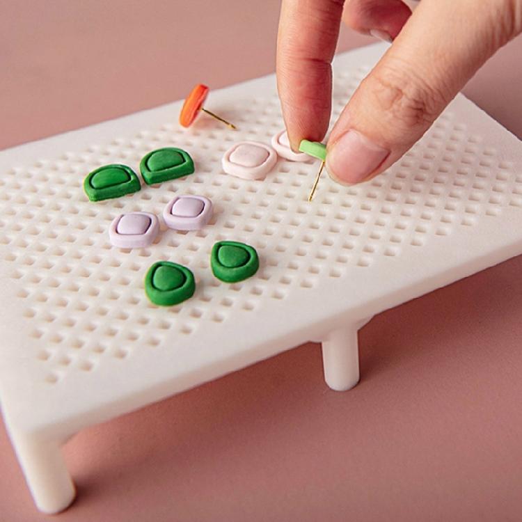 Clay Earring Drying Rack Manual Positioning Bracket for Hole Alignment Quick Drying and Compact Storage