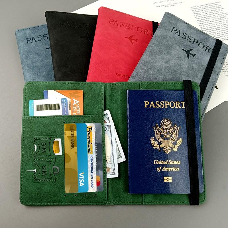 Women Men RFID Vintage Business Passport Covers Holder RFID Blocking Leather Card Case Passport Holder Cover Wallet Travel Accessories