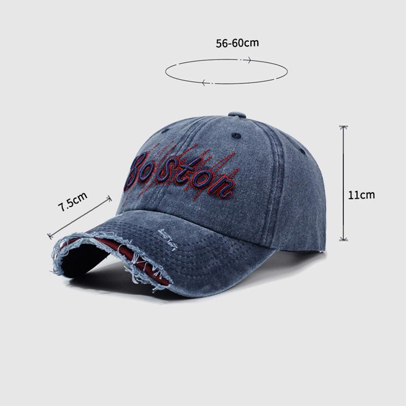Casquette de baseball vintage pour homme Casquette brodée de lettres tridimensionnelles pour femme