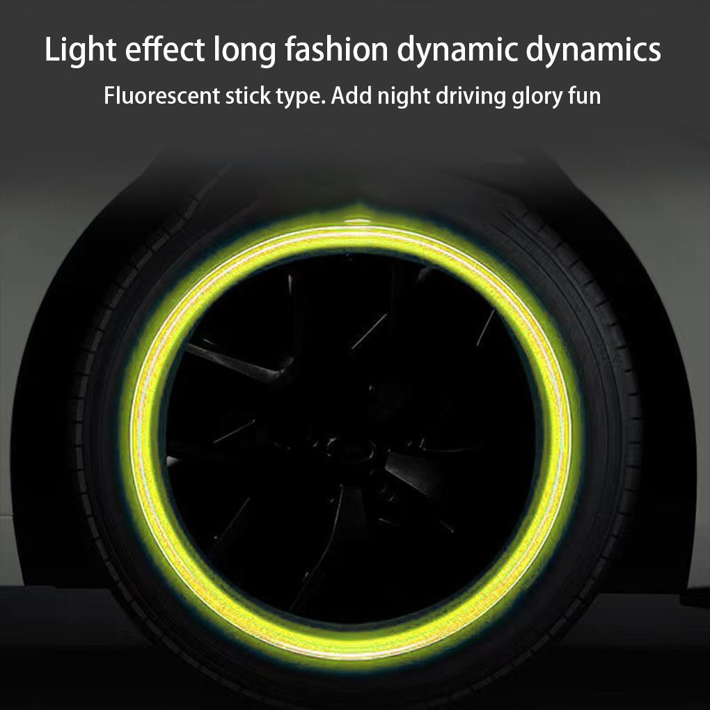 4 Stück Auto Reifenventilkappen Universal Leuchtend Kunststoff Dekorative Abdeckung Bunt Leuchtender Radschutz Fahrradzubehör
