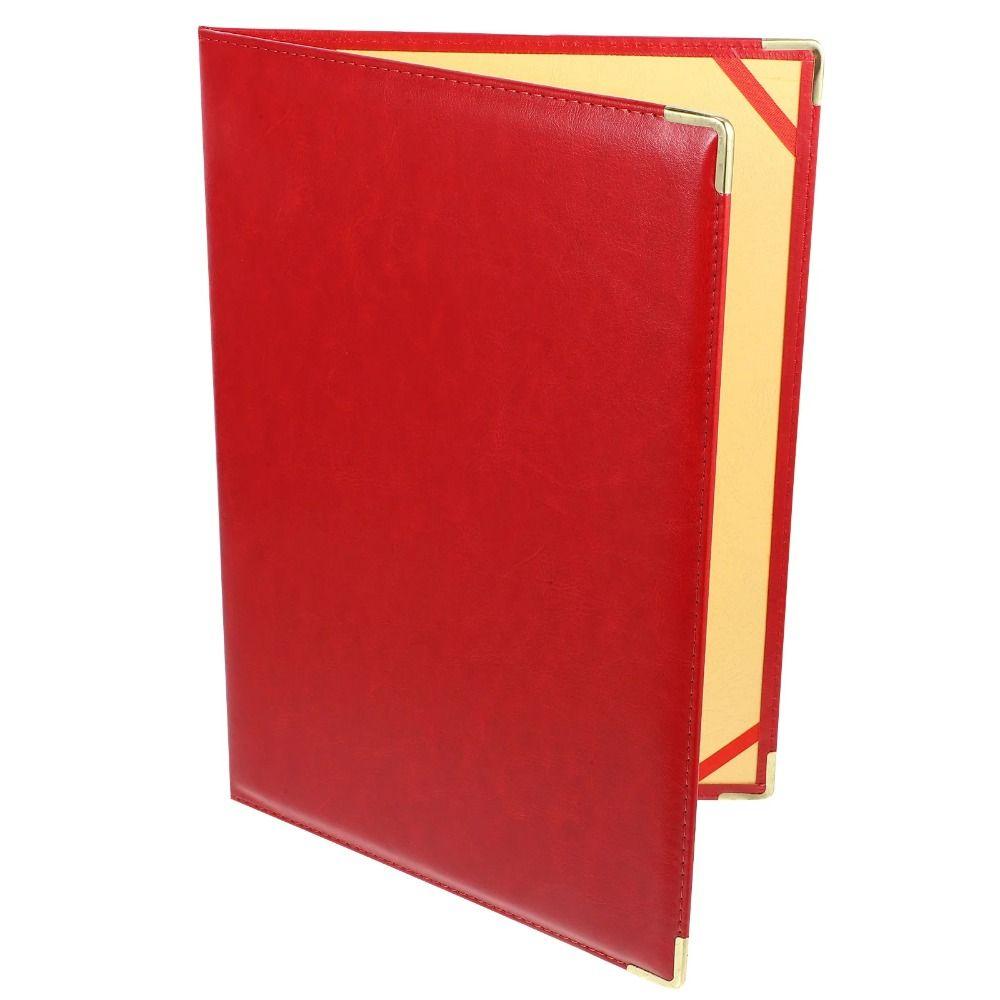 PU Leather Certificate Diploma Cover Protective Paper Document Holder Portfolio File Binder  Report