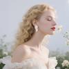 Luxury Rhinestone Stud Earrings For Women Elegant And Exquisite Crystal Ear Jewelry Fashionable Personalized Accessories