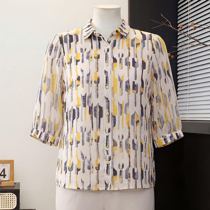 Xuexi Women s Elegant Lapel T-shirt Blouse 2XL