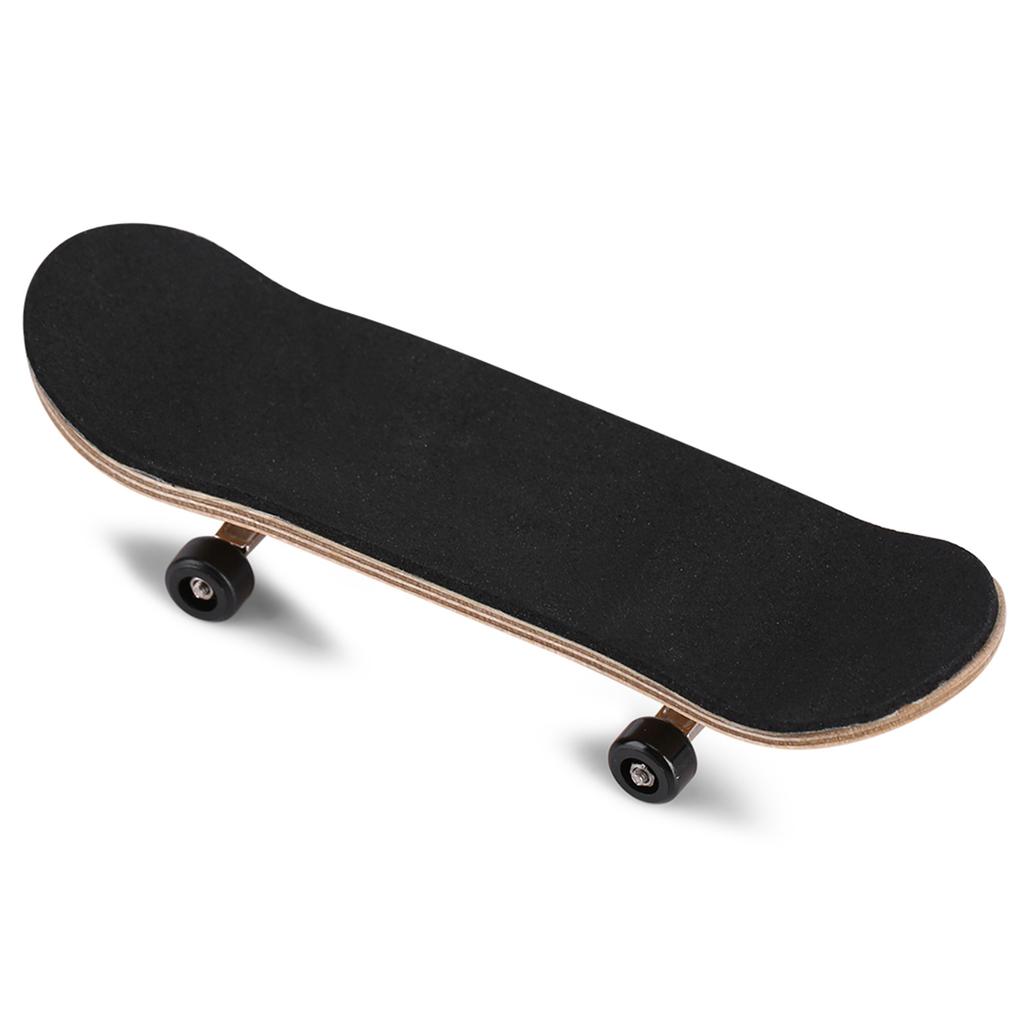 1Pc Maple Wooden Alloy Fingerboard Finger Skateboards With Box Reduce Pressure Gifts Black