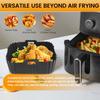 A84E-2 Pcs Air Fryer Accessories Set Air Fryer Silicone Basket Oven Baking Tray Silicone Pot Liner Steamer Roasting Rack