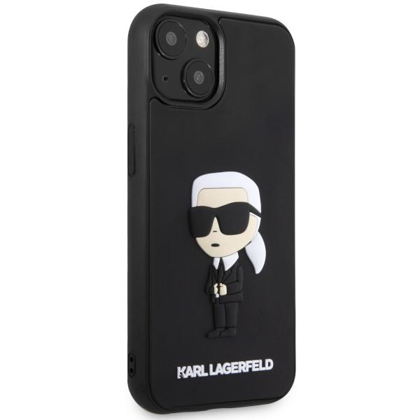 Etui Do iPhone 14 Plus Karl Lagerfeld Hardcase Rubber Ikonik 3D Czarny