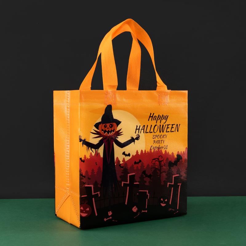 Trick or Treat,Halloween,Pumpkin,Party Supplies,Skeleton Design,Candy,Cookie,Pack,Non Woven Gift Bags,12/30pcs