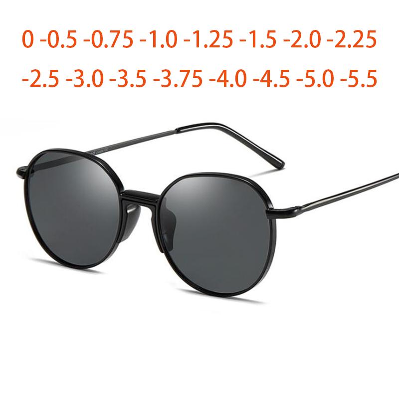 Men Personality Nose Frame Sun glasses Women Round Driving Sunglasses Prescription 0 -0.5 -0.75 To -6.0