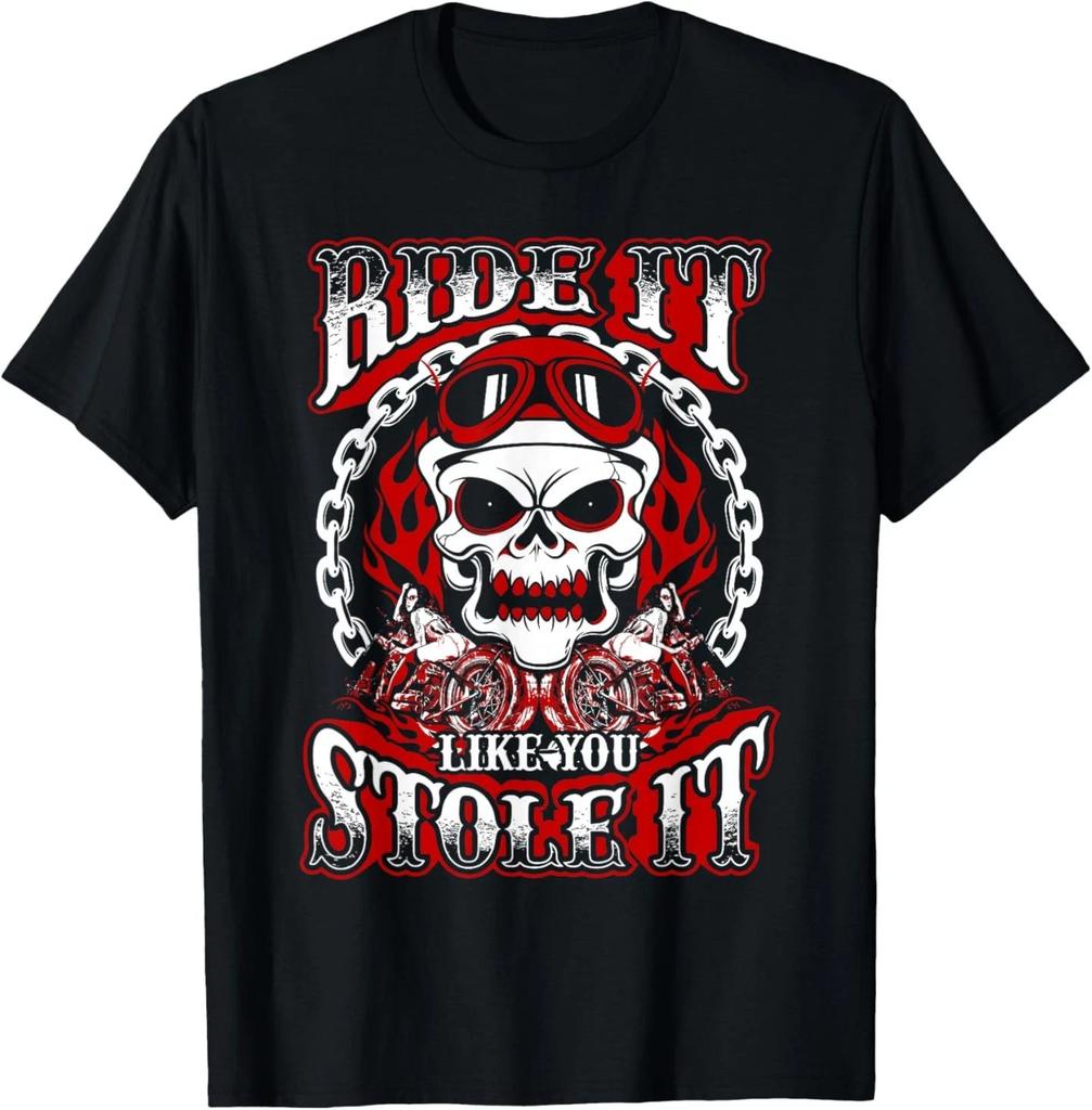 Guidala Come Se L'avessi Rubata Maglietta da Motociclista Regalo per Biker Maglietta con Teschio