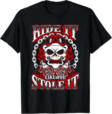 Guidala Come Se L'avessi Rubata Maglietta da Motociclista Regalo per Biker Maglietta con Teschio