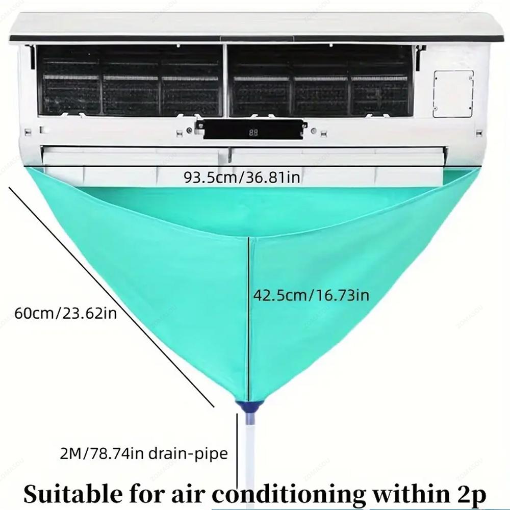 Kit de curățare a aerului condiționat Capac rezistent la scurgeri Set complet de dispozitive de curățare a aerului condiționat cu țevi de apă Instrumente de curățare fără dezasamblare