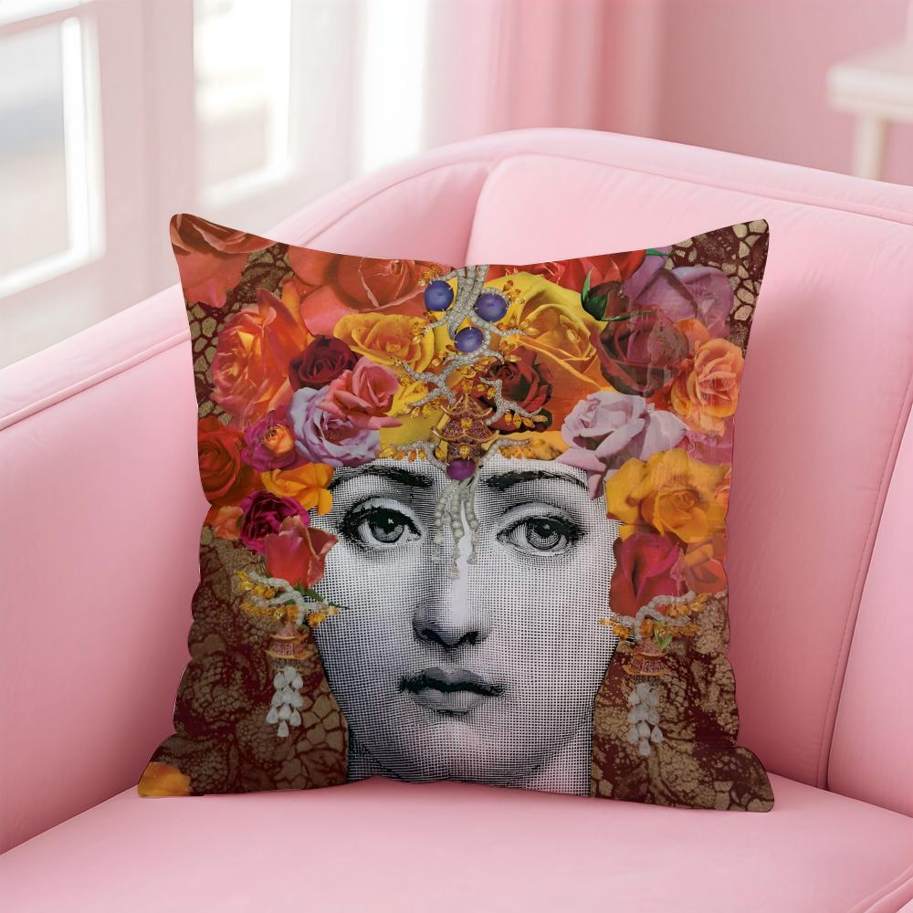 Minimal Abstract Women Simple Anime Art Cushion Cover Pillow Case Soft Skin Friendly Fabric  Concealed Zipper