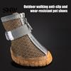 Pet Paw Protection for Running 4Pcs Non-Slip Dog Shoes, Breathable Mesh Boots, Waterproof Durable Rubber Soles Paws Protectors Small Dogs, Outdoor