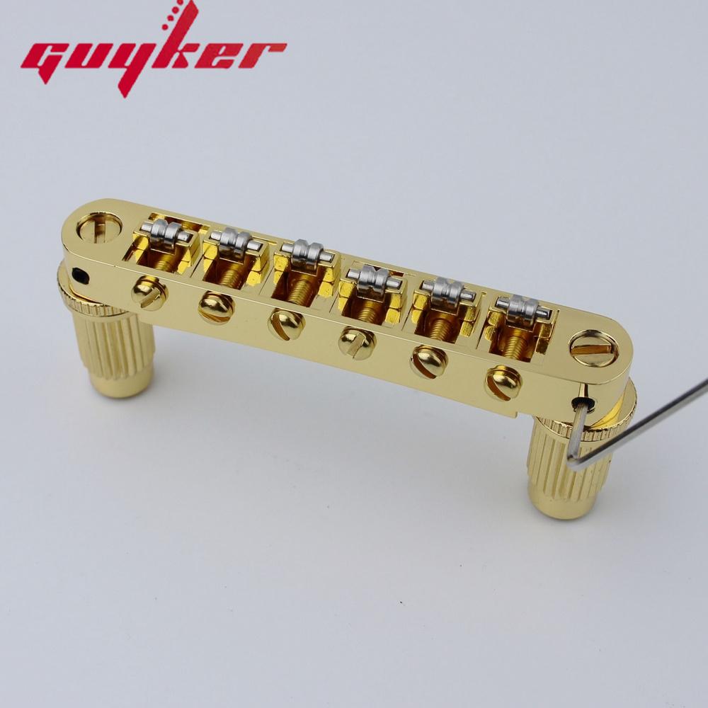 Guyker Tune-O-Matic Rollensattel Gitarrenbrücke für Lp Sg 6-Saiten Gitarren Elektrische Gitarre