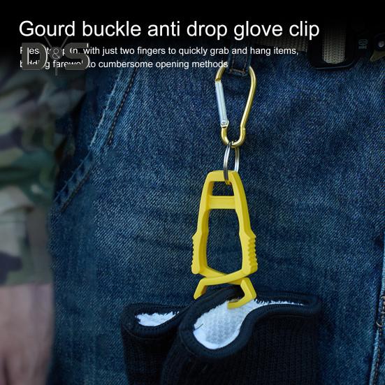 Outdoor Glove Clip with Carabiner Heavy Duty Hands-Free Multifunction Camping Hiking Work Glove Hanger Carrier Keeper Grabber Belt Clamp