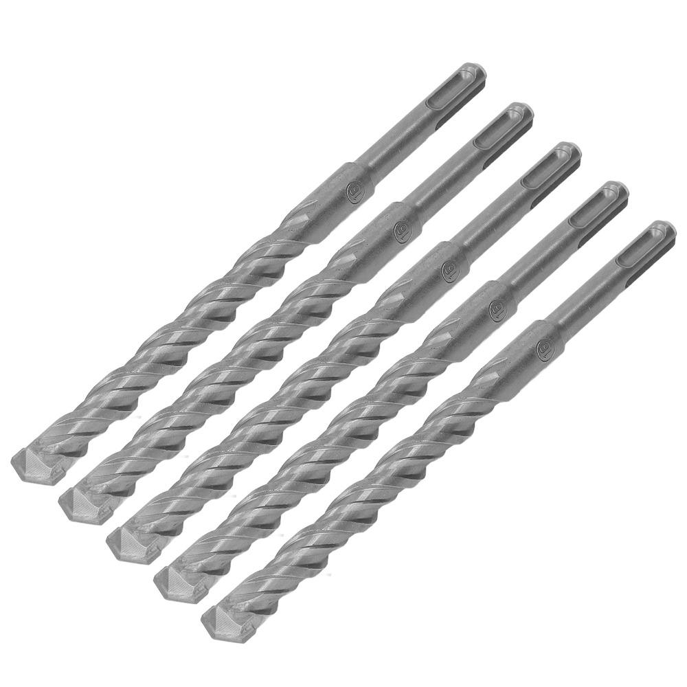 5pcs 2 Flute Spiral Rotary Hammer Drill Bits Carbide Tip SDS Plus Hammer Bits For Concrete