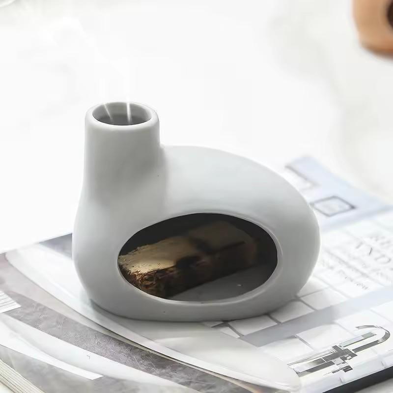 2026 Ceramic Palo Santo Holder Burner Incense Candlestick Holder Palo Holder for Sage (Gray,9.5*12cm) серый