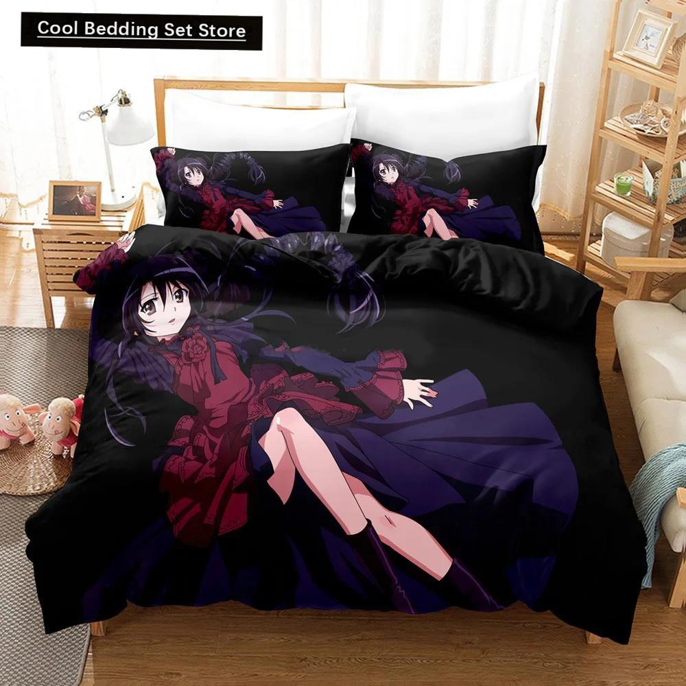 Kawaii Flicka Tecknad Shakugan No Shana Sängkläder Set Anime Sänglinne Täcke Påslakan Set Heminredning Enkel Queen King Size Gåva
