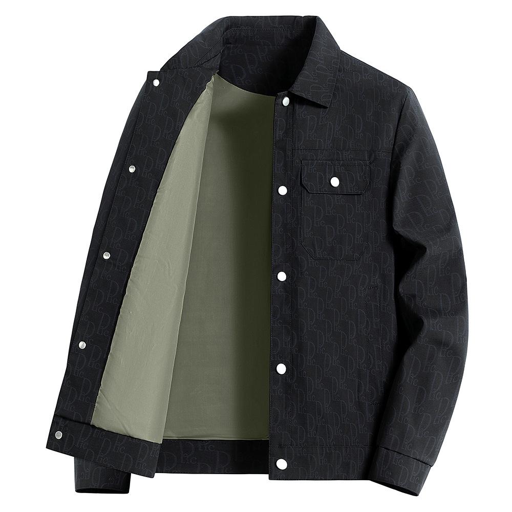 

Куртки для мужской весны и осени Новый стиль Деловой кэжуал Для среднего и молодого возраста Свободный лацкан Высококачественная куртка Куртка Мужская одежда 5XL