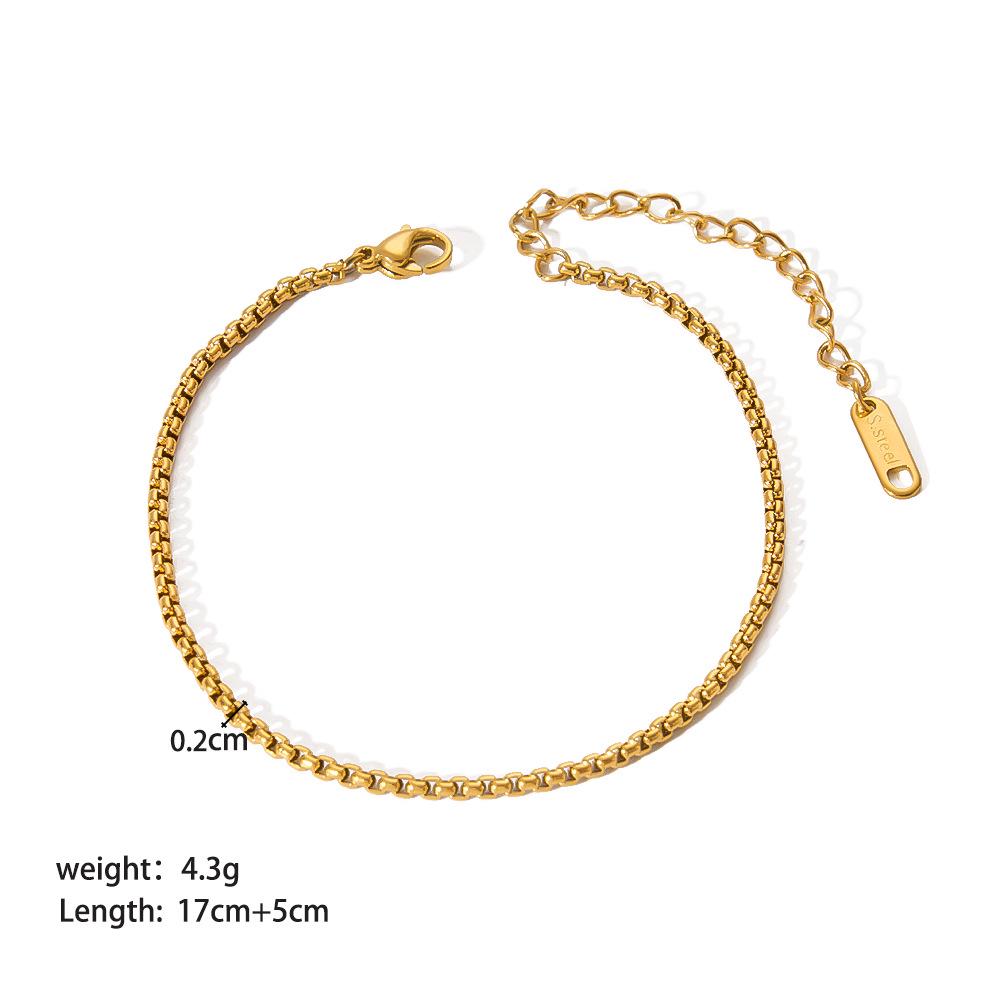 Trendy European & American Fashion Titanium Steel Twist Chain Bracelet for Women