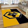 Wolverhampton Wanderers F.C. a tema calcistico. Tappeti, Zerbini e Tappeti Decorativi; Tappetini antiscivolo grandi.