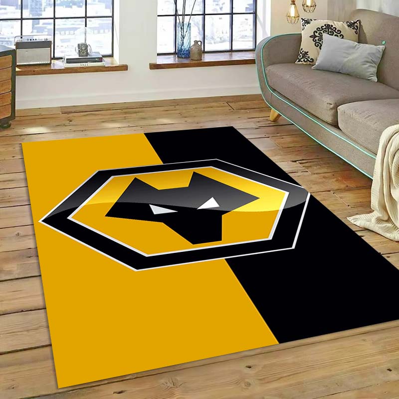 Wolverhampton Wanderers F.C. a tema calcistico. Tappeti, Zerbini e Tappeti Decorativi; Tappetini antiscivolo grandi.