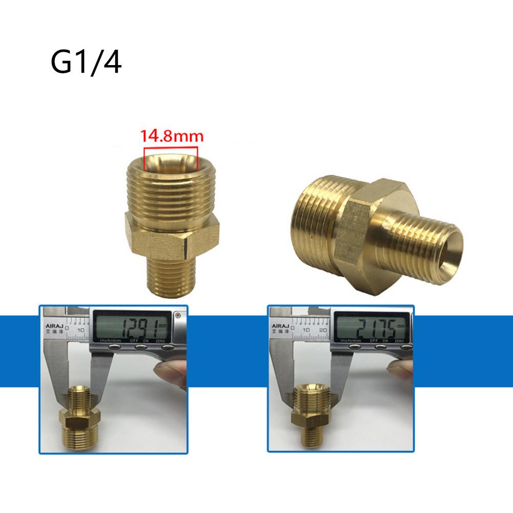 

High Pressure Washer Adapter Brass High Pressure Washer Quick Coupler M22 For X1,5 for AG x 1/4\ Connector Hose Pipe Adapter