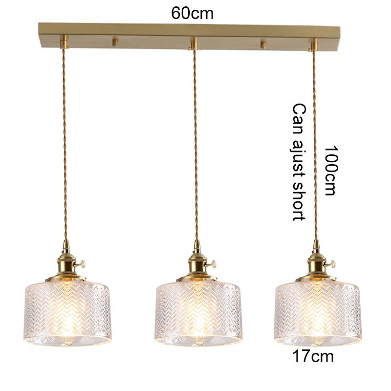 Suspension Green Stripe Glass Chandelier E27 Restaurant Pendant Light For Dining Room Kitchen Cafe Bedside Hanging Lamp Fixtures