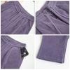 Smoky Purple Pipe Pants Women's Autumn New High-waisted and Thin Narrow Version Straight Nine-point Small Harlan Pants