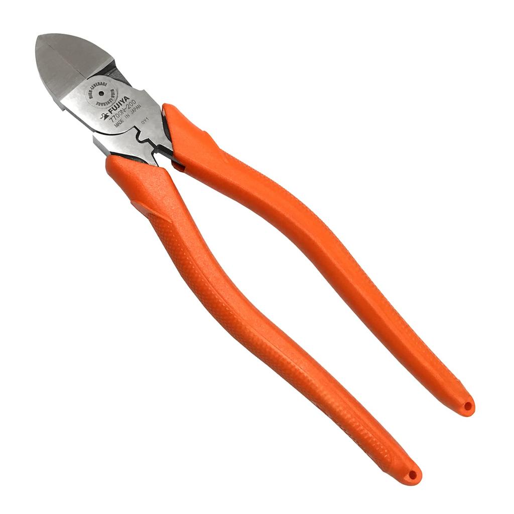 Cleste excentric maestru electrician Fujiya, principiu pârghie excentrică pentru sârmă și 200 mm lamă subțire 7700N-200 (Tăiere VA), Lamă cu finisaj oglindă,