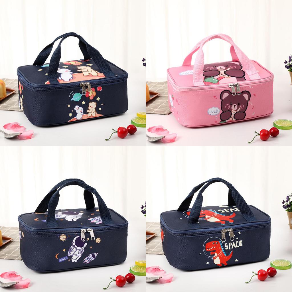 Space Bear Bento Cooler With Reusable Material For School And Travel