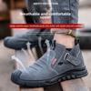 Steel Toe Safety Shoes for Men Anti Slip and Wear-resistant Work Shoes Protective Electric Welding Shoes for Men Cowhide Boots46