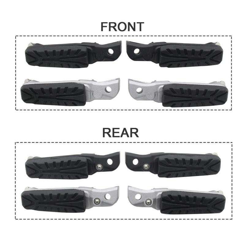 Motorcycle Front Rear Footrest Foot Pegs Pedals for DUKE 125 200 250 390 19-24 RC125 RC200 RC390 Duke250 Duke390